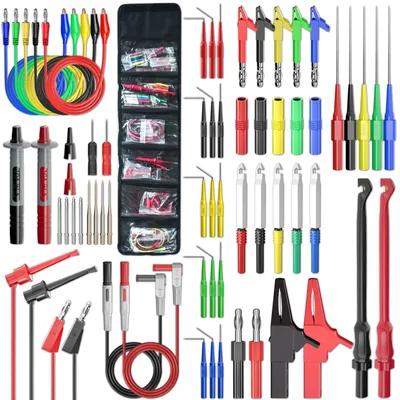 Multimeter Messleitungsset, 57-teilig, Bananenstecker, Krokodilklemmen