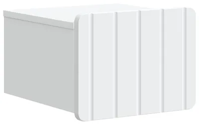Image de Cabinet de chevet mural avec tiroir Blanc 33 x 34,5 x 24 cm