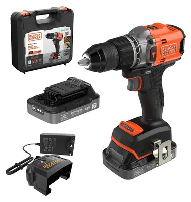 Produktbild von Black & Decker Akku-Schlagbohrsch. 18V 2x2Ah, BL, Kof