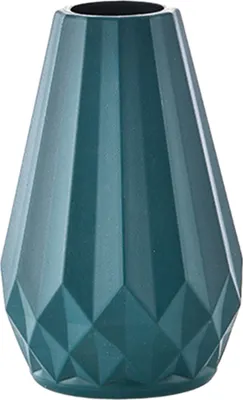 Produktbild von Blumenvase, geometrisches Design, Blumenhalter, glatte Oberfläche, stilvolle nordische Vase für die Tischdekoration zu Hause