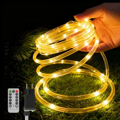 Obrázok produktu pre XMTECH LED lanové svetlo 20M teplá biela 200 LED diód vonkajšie vnútorné, IP44, 8 režimov stmievateľný časovač diaľkové ovládanie, Led na Vianoce, záhrada, terasa