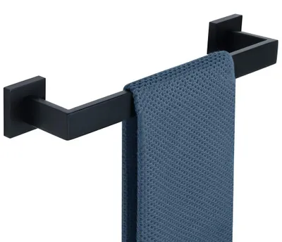 Produktbild von Handtuchhalter Schwarz Gästehandtuchhalter Wandmontage Edelstahl Handtuchring Badetuchhalter für Badezimmer und Küche 40CM, EGYT040-B
