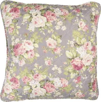 Immagine prodotto di Copricuscino Clayre & Eef 50x50 cm Grigio Verde Poliestere Fiori