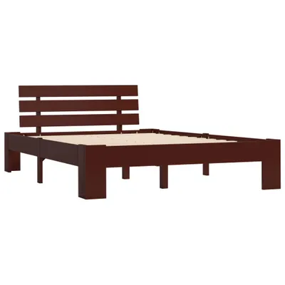 Immagine prodotto di vidaXL Letto in legno massiccio di pino marrone scuro 120x200 cm