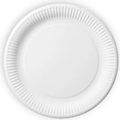 Zdjęcie produktu dla Talerz papierowy 23cm biały 100szt