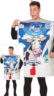 Productafbeelding van Vrijgezellenfeest Kuhwitz kostuum, grappig en humoristisch, voor een feestelijke gelegenheid. Outfit: grappig, maat: 52 - 54 (L), kleur: wit