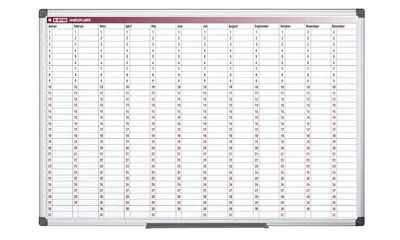 Produktbild von Bi-Office Planungstafel "Jahresplaner" 900 x 600 mm