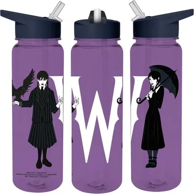 Zdjęcie produktu dla Trinkflasche Wednesday lila/schwarz Standard