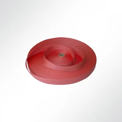 Produktbild von Lysel® Gurtband Polyester, (B) 25mm in Rot (1 lfm) 1200kg