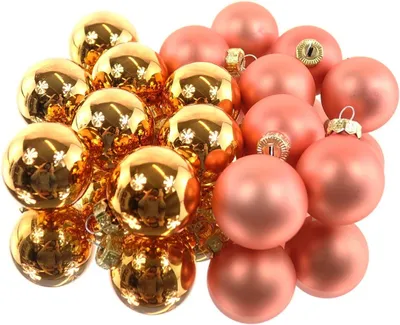 Produktbild von Christbaum-Mini-Kugeln Warm Orange Ø 3,5 cm aus Glas - 16er Set
