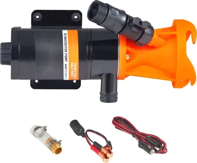 Obrázek produktu pro Čerpadlo na fekálie – 12 V Mazerator Čerpadlo na odpadní/špinavou vodu – průtok 45 l/min – přenosné – integrovaný drtič – rychlospojka – pro karavany, lodě a námořní plavidla