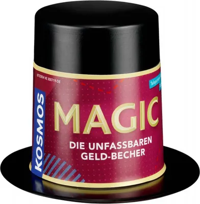 Produktbild von KOSMOS Magic Mini Zauberhut - Die unfassbaren Geld-Becher, Zaubertrick, Mitbringspiel, ab 8 Jahren, 601720