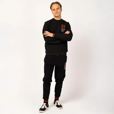 Produktbild von PSG Triple-Logo-Trainingshose für Herren - Größe L / Large - Schwarz - Paris Saint-Germain Jogginghose