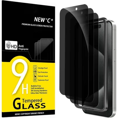 Zdjęcie produktu dla Folia ochronna na ekran do iPhone 15 Pro Max (6,7 cala), 3 sztuki, szkło hartowane z filtrem prywatności (kąt widzenia 28°), odporna na zarysowania