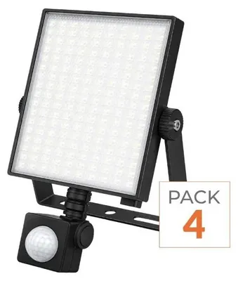 Produktbild von LED Scheinwerfer WiFi Connected RGBW 20W IP44 mit Bewegungsmelder (4er Pack)