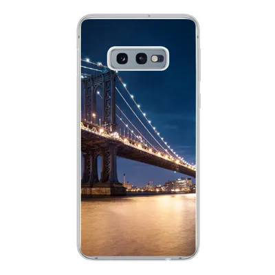 Produktbild von MuchoWow® Handyhülle Schutzhülle Hülle für Samsung Galaxy S10e New York - Manhattan - Mond Silikon Softcase Handy Hülle - Handy