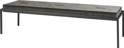 Produktbild von HASENA Factory Line Bank Coban Akazie vintage grey Metall anthracit