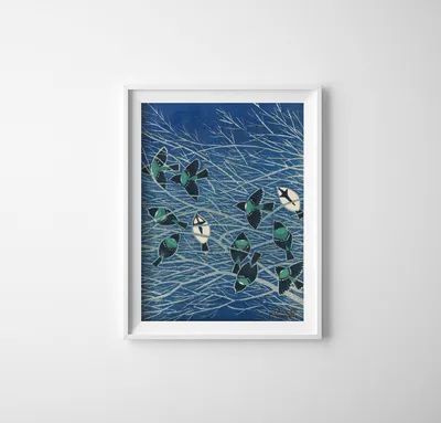 Produktbild von Poster - Canvas - Leinwand - 29,7 cm x 42 cm - Kasamatsu Shiro Winterhimmel