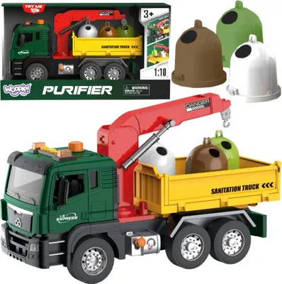 Obrázok produktu pre Nákladné auto na zber odpadu WOOPIE so žeriavom - mierka 1:10