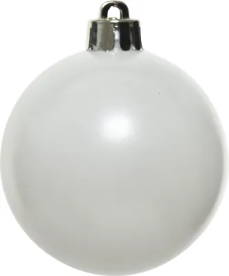 Produktbild von Weihnachtskugeln Kunststoff 6cm 12 Stück - Winterweiss