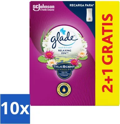Productafbeelding van Glade - Touch & Fresh - Ontspannende Zen-geur - 10 ml - Voordeelverpakking - 10 stuks