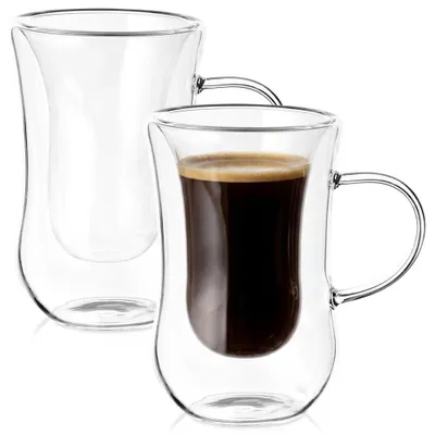 Produktbild von Vilde | Espressogläser 2er Set 60 ml - mit Henkel - Thermogläser Espresso