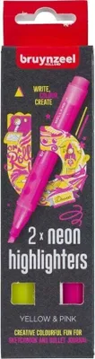 Zdjęcie produktu dla Bruynzeel Highlighters Zakreślacz Yellow Pink 2 szt.