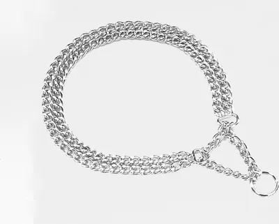 Produktbild von Nobby Kettenwürger für Hunde, zweireihig, Chrom, Länge 65 cm