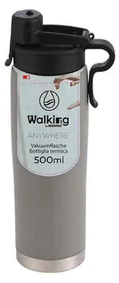 Thermosflasche 500 ml, doppelwandig, Edelstahl, Camping