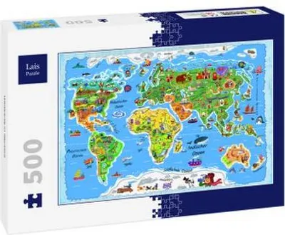 Immagine prodotto di Lais Puzzle Weltkarte in deutsch 500 Teile