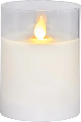 Produktbild von Best Season LED-Echtwachskerze, orange flackernde LED