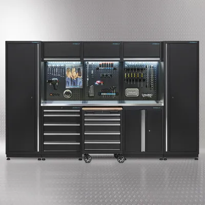 Produktbild von Werkstatteinrichtung PREMIUM 325 cm mit Edelstahlplatte