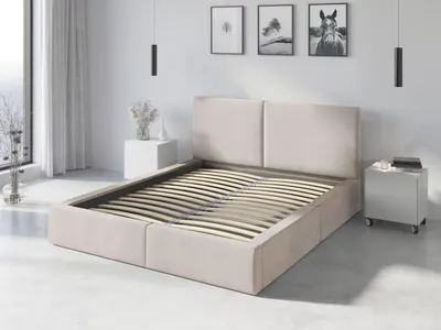 Produktbild von Interbeds Polsterbett 160x200 Bett Doppelbett mit Stauraum mit Lattenrost Bettkasten Boxspringbett hydrophob gepolsterter Bettrahmen