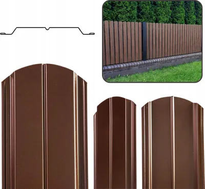 Zdjęcie produktu dla Gaja Sztacheta Metalowa Ogrodzeniowa Ocynk Dwustronna Brąz Połysk 80cm