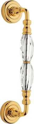 Produktbild von Casa Padrino Luxus Messing Türgriff Set mit Swarovski Kristallglas Gold 5 x 25 cm - Luxus Kollektion