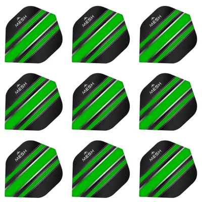 Produktbild von Mission | Mesh | Dart Flights | Standard | 100 Mikron | Grün | 3 Sets = 9 Flights