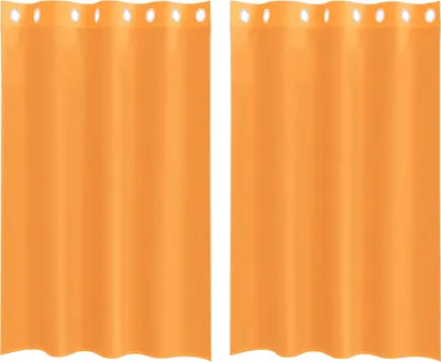 Image de Rideaux en voile avec œillets 2 pcs orange 140x175 cm