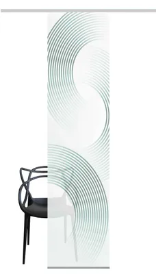 Produktbild von Vision S Vision S | Schiebevorhang Bambusoptik Digitaldruck "Bexon" 260 x 60 cm 1x Schiebewand inkl. Paneelwagen und Klemmleiste Petrol