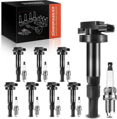 Immagine prodotto di Frankberg 8x bobina di accensione+8x candela per Jaguar S-Type XF XJ XK Cabrio Coupe XK8 Cabrio Land Rover