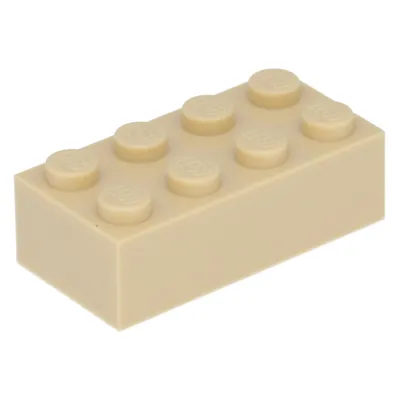Immagine prodotto di 100 mattoncini LEGO 2 x 4, beige