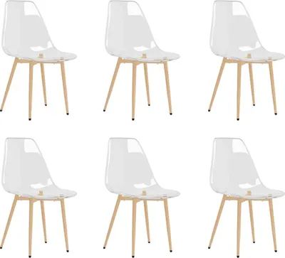 Produktbild von vidaXL Esszimmerstühle 6 Stk. Transparent PET