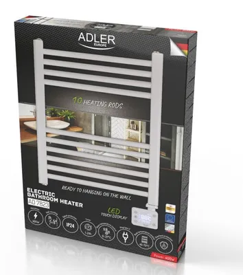 Image de Adler LED Electric Bathroom Radiator | AD 7823 | Radiator | 400 W | White | IP24