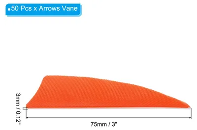 Produktbild von Pfeilfedern 50er Pack 3 Zoll Pfeil Tš¹rkei Federbefiederung Linker Flš¹gel Orange Pfeil-Befiederung fš¹r DIY Zielschie?en