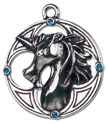 Produktbild von Plantaganet Einhorn Anhänger Schmuck Mit Halskette 34x30mm
