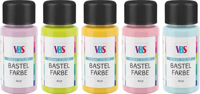 Produktbild von VBS Bastelfarben-Set "Bonbon", 5 x 50 ml