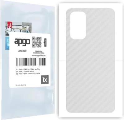 Produktbild von apgo Rückseite Schutzfolie für Oppo Reno5 Pro 5G -  Hinten Schutzfolie Carbon Transparent (durchsichtig), Rückseite Folie schützt vor Kratzern und Fingerabdrücken