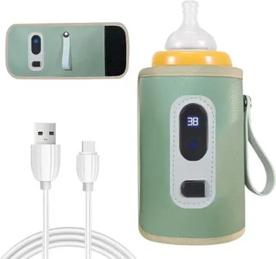 Obrázek produktu pro Přenosný ohřívač – USB nabíječka – 5 teplotních stupňů – LCD displej – ideální pro kojenecké lahve a skleničky