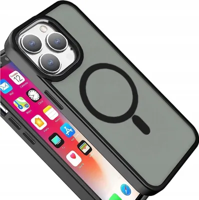 Produktbild von Farbe Matte Fall Fall mit Magsafe für Iphone 15 Pro Max Schwarz