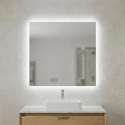 Produktbild von Spiegel Badezimmermöbel Reversibel 70x60 mit LED-Beleuchtung