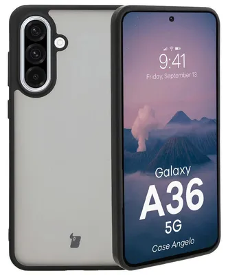 Produktbild von Bizon Case Angelo für Galaxy A36 5G, geräuchert mit schwarzem Rahmen